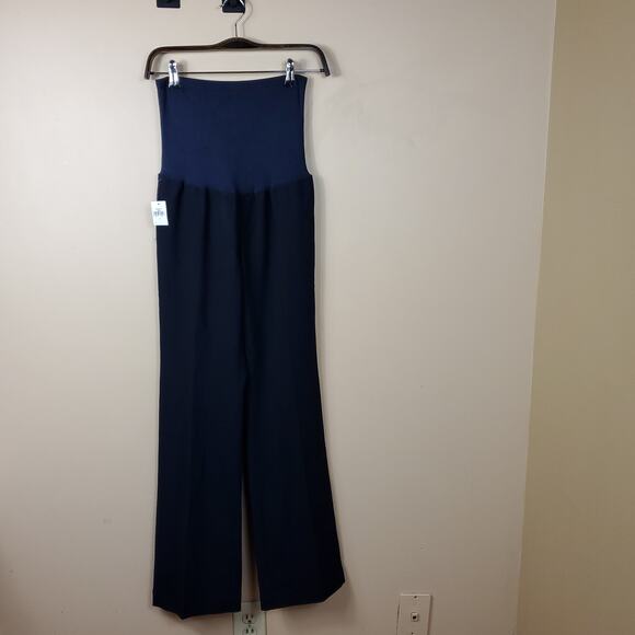 Gap Maternity Full Panel Baby Boot Trousers in Navy Size 2 - Picture 1 of 9
